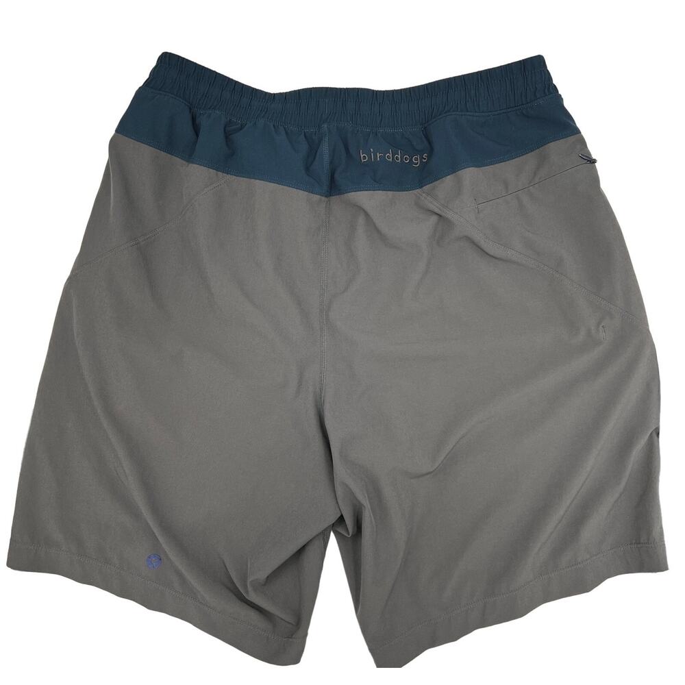 BIRDDOGS Ironsides Gym Shorts Stretch Performance Liner 9" Athletic Grey L LONG